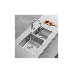 Double Bowl Kitchen Sink with tap