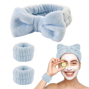 Hairband With Handband Women's Skin Care Moisture-proof Tool Blue