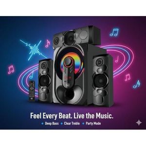 MULTI MEDIA SPEAKER- Black, Bluetooth, AC/DC,USB,SD,AUX. Home Theater