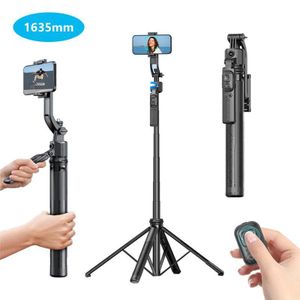 C17 AI Face Tracking Gimbal Quadrapod Max 1.6m 360 Degree Rotation Stable Selfie Stick for Mobile Phone Sports Digital Camera