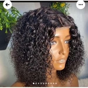 Kinky Water Curly Wig With Closure Natural Colour