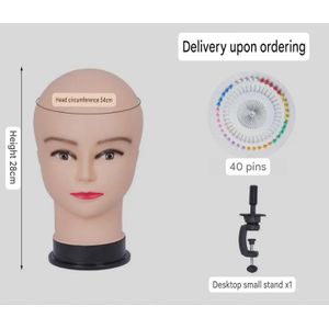 Mannequin Head Without Hair With Wig Stand Clamp and pin-1pc