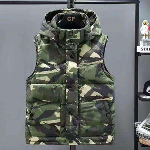Men's Hooded Puffer Vest. Sleeveless Padded Warm Jacket for Harmattan