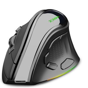 JOMAA  Ergonomic 2.4G & Bluetooth Wireless Mouse Backlit Rechargeable Mice 