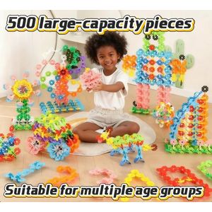 Napin Snowflake block 500 pieces large capacity 4.3cm, baby and children's intellectual toy block