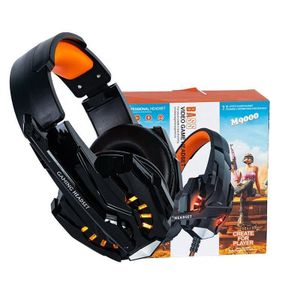 M9000 Gamer Headset 3.5mm USB Wired Over-ear Headphone Earphone with RGB Light Noise Cancelling Mic Stereo Sound for PS5 Switch