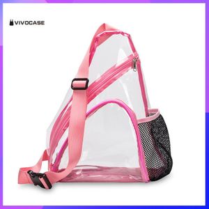 Transparent Crossbody Daypack with Adjustable Strap