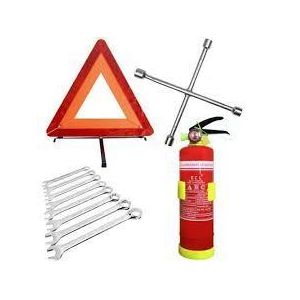 Technic Car user sacety tools Fire extinguisher, cross wheel spannerssee caution ser of spanners, 
