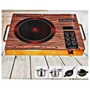 SILVER CREST infrared ceramic cooker with a wood-grain design - Prepaid Meter Friendly