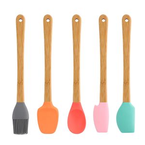 Small Size 2pcs/set Integrated Silicone Basting Brush And Cooking Brush For  Bbq Tools