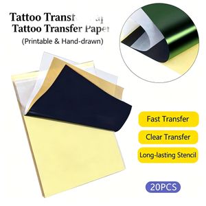 Premium 20-sheet tattoo transfer paper – A4 size, four-layer heat-sensitive tattoo tracing paper