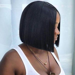 Black Friday Goodness Short Bob Straight 3 Bundles with closure For Full Head Fix