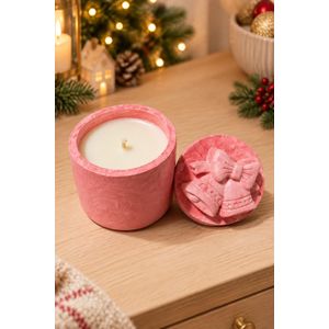 140g Festive Christmas Gypsum Scented Candle with Relief Bell Lid 