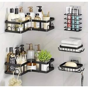 5-in-1 Bathroom Shower Caddy Corner Rack