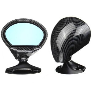 No Carbon Fiber Black Classic Car Side Mirrors Door Wing Rear View Mirror Universal