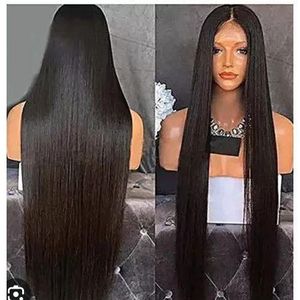 24 inches Bone Straight lookalike Wig with 2 by 6 T closure natural color 2