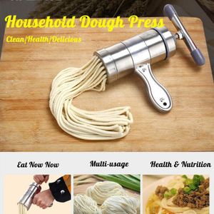 Manual Pasta Machine Noodle Maker Pasta Spaghetti Press Machine Household Pressing  Machine With 5 Pressing Mould