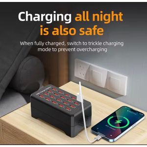 30A 100w 20 usb port power charging station 20 ports