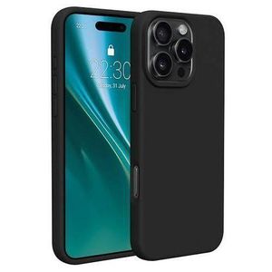 iPhone 16 Pro Black Silicone Case – Slim Soft Touch Protective Cover  Shockproof  Anti-Scratch