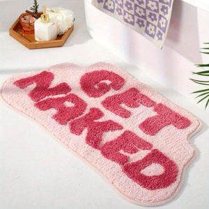 Get Naked" Premium Plush Bathroom Bath Mat / Fun Aesthetic Footmat