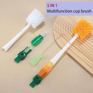 5pcs Kitchen Cleaning Brush Kit - Cup Bottle Nipple Straw Brush