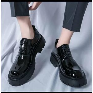Men’s Glossy Chunky Lace-Up Platform Shoe 