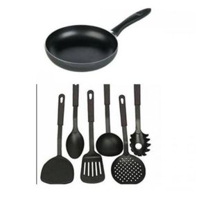 Non-Stick Frying Pan with 6-Piece Kitchen Utensil Set