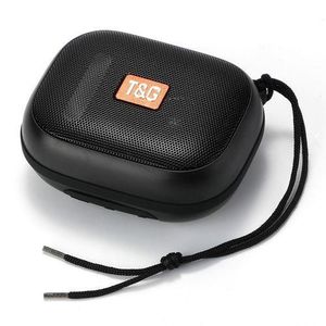 T&G  TG-394 Mini Blue-tooth Waterproof Speakers with FM Radio Support TF/USB Functions Portable Woofer Bass Colors Speakers(BLACK)