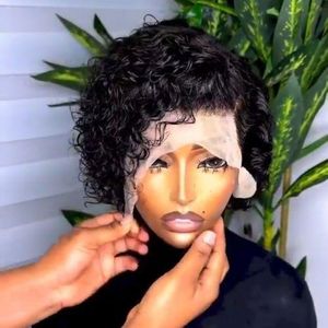 C Frontal Original Hair Short Curly Wig