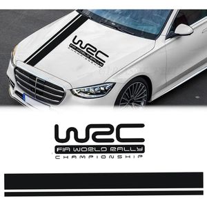 Fashion WRC Stripe Car Bonnet Hood Decorative Sticker Waterproof Vinyl Racing Sports Car Head Decal