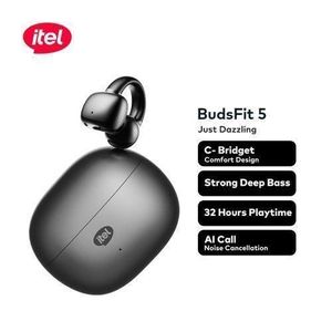 Itel TWS BudsFit 5 Earbuds C-Bridge Design OWS Earpods Buds Fit 5 Space Grey