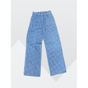 Super quality girls luxury patterned baggy jeans 