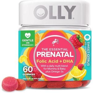 Olly The Essential Prenatal Gummy Multivitamin,Gummies, Chewable Supplement, White Citrus, 60ct