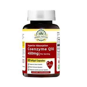 HERBAL NATION Superior Absorption Coenzyme Q10 450mg – 60 Soft Capsules