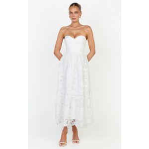 Gabriela Midi Dress - Strapless Lace Dress