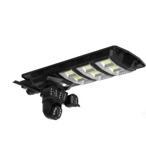 Solar power  Artificial intelligence 9 eye 450 watts 3 Lens solar street light with 4g/wifi intelligent solar powered cctv security camera for church, Mosque, Schools and your home 