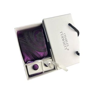 Charles Tyrwhitt Fashion Tie with Hanky Cufflinks Gift Box Necktie Sets For Wedding Party Accessories