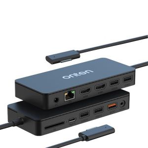 Onten 12 In 1 Micro+soft Surface Multi-function Dock Station (otn-sd13) Dual 4k Hdmi, Usb-c