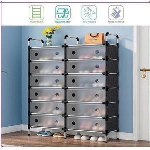 2 Face Dust proof Shoe Rack with Cover