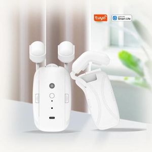 Esecure 2pcs Tuya Smart Curtain Robot – App, Bluetooth & Voice Control, Sensor Automation