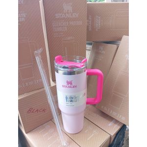 Stan Stanley Cup Quencher Flip Straw Stainless Steel - Mug pink