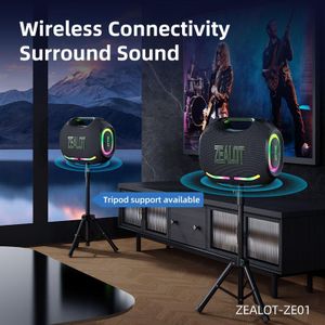 Zealot 120W Super Bass Bluetooth Speaker With 36000mAh Battery ZE01 + Stand