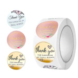 1.5 inch 3.8cm Big 500pcs Roll Thank You Stickers Seal Labels Gifts Packaging Decor