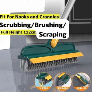 LONG HANDLE MULTIFUNCTIONAL SCRAPING/SCRUBBING/ CLEANSING BRUSH & BROOM
