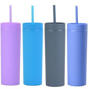 1pc 450ml Reusable and Durable simple Modern Kids Water Bottle Plastic with  Leak Proof Straw Lid