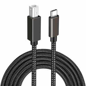 Printer TypeC Printer Cable USB Printer Cord - Black