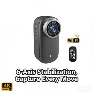 4K Ultra HD Action Camera 6-Axis Anti-Shake Waterproof 30M WiFi Sports Camera With Complete Accessories Kit For Diving Cycling Vlog