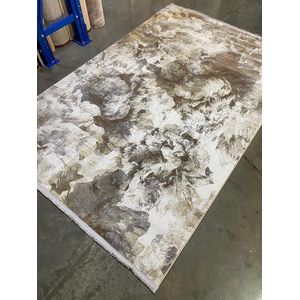 8by11 Modern Luxury Cream Turkey TEM Center Rug