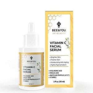 BEE & YOU Vitamin C Serum 30ML + Hydroxyethyl Cellulose, Ferulic Acid, Hyaluronic Acid, Tocopherol Acetate