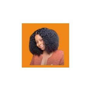 Full supper soft curly hair wig with 2 by 4 Tclosure natural color 1b